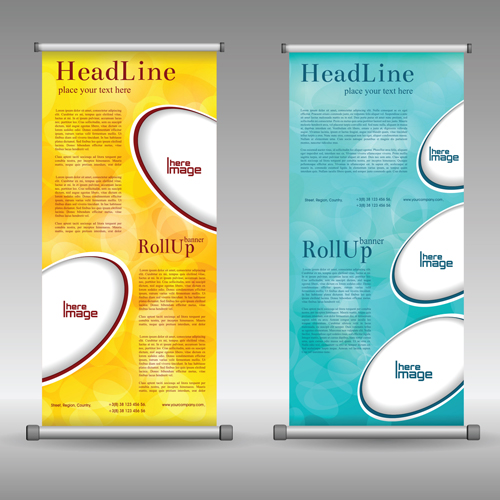 Scrolls business banners vector set 07 scrolls business banners   