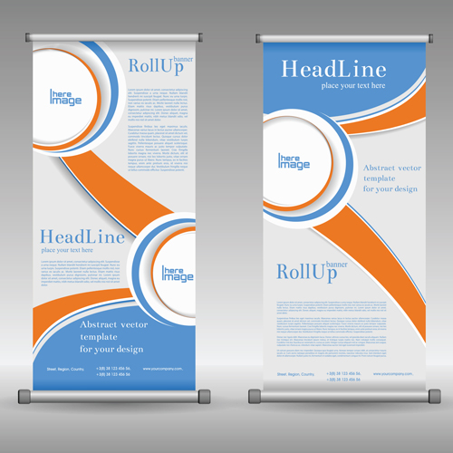 Scrolls business banners vector set 02 scrolls business banners   