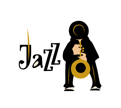 Musicians with jazz music vector material 08 musicians Jazz   