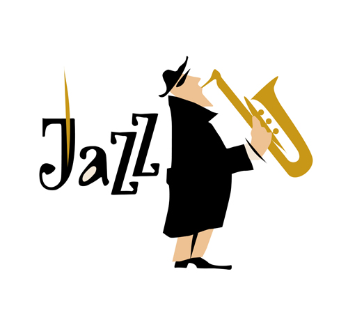 Musicians with jazz music vector material 07 musicians Jazz   