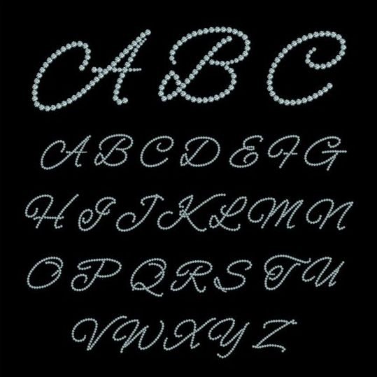 Abstract diamond alphabet vectors diamond alphabet   