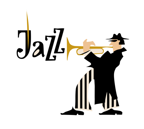 Musicians with jazz music vector material 05 musicians Jazz   