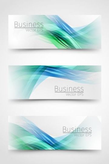 Business banner with blue abstract vector 03 business blue banner abstract   