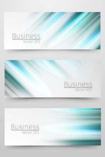 Business banner with blue abstract vector 02 business blue banner abstract   