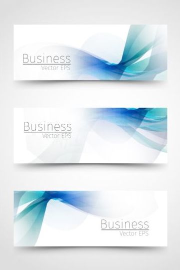 Business banner with blue abstract vector 01 business blue banner   