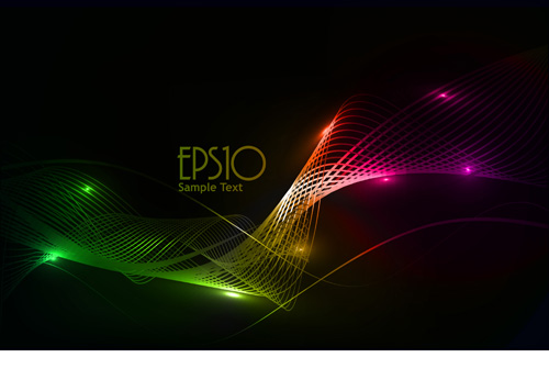 Wavy lines shininy backgrounds vector 02 wavy shininy lines backgrounds   
