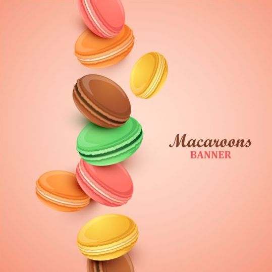 Macaroons with pink background vector 02 pink macaroons   