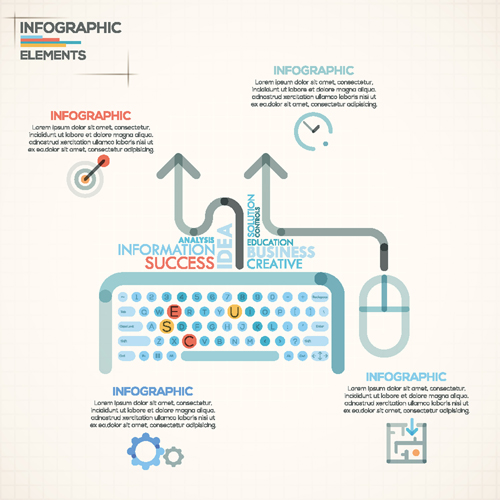 Beige infographics elements business template vector 04 template infographics business beige   