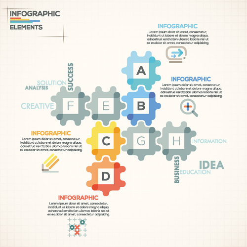 Beige infographics elements business template vector 03 template vector template infographics business beige   