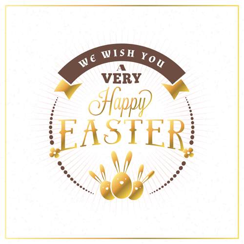 Happy easter labels vintage vector 01 vintage labels happy easter   