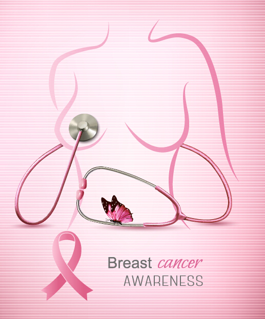 Breast cancer awareness advertising posters pink styles vector 04 posters pink styles cancer breast awareness advertising   