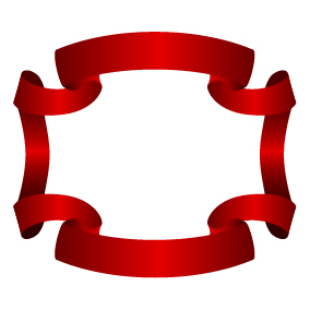 Red ribbon frmae vector ribbon red frmae   