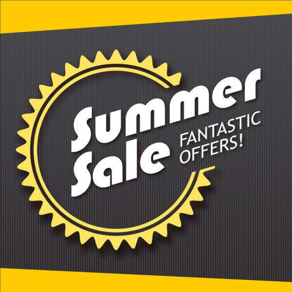 Black with yellow summer sale background vector 02 yellow summer sale black background   