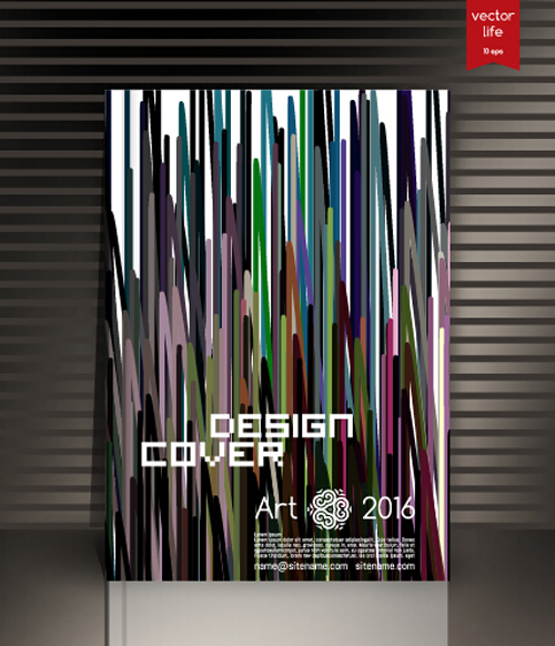 Book cover modern design vector 12 modern cover book   