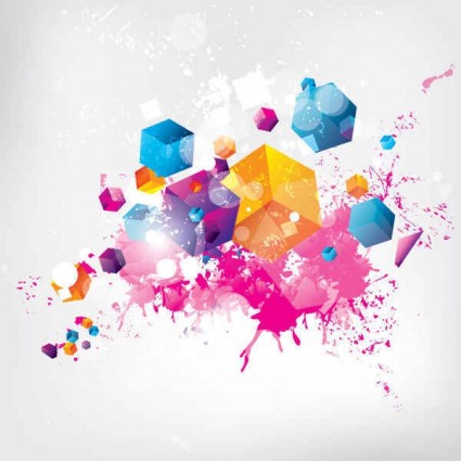Modern with colored grunge background vector trend color background   