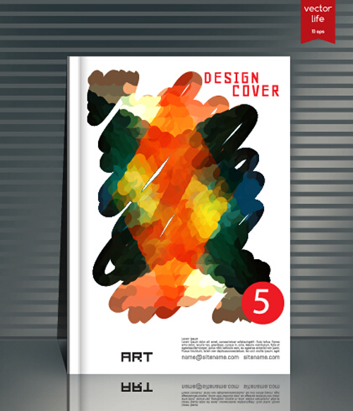 Book cover modern design vector 15 modern cover book   