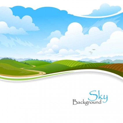 Nature sky scenery vector background 03 scenery beautiful background   