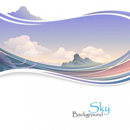 Nature sky scenery vector background 02 scenery beautiful background   