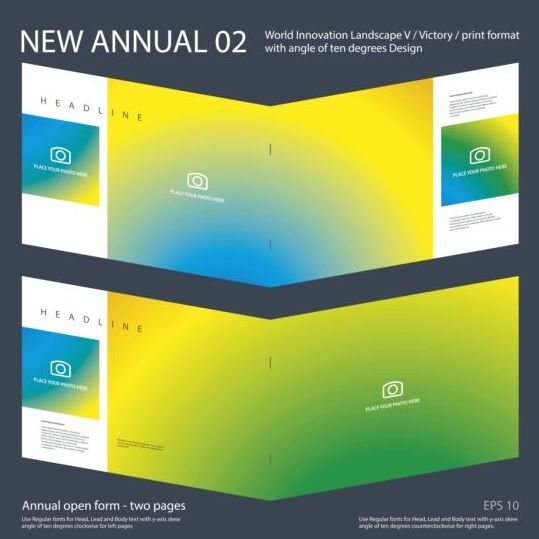 New Annual Brochure design layout vector 02 new layout design brochure Annual   