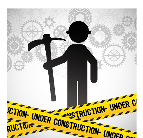 Under construction warning background vector set 10 warning Under construction background   