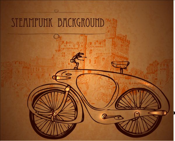 Vintage steampunk background design vector 04 vintage steampunk background   