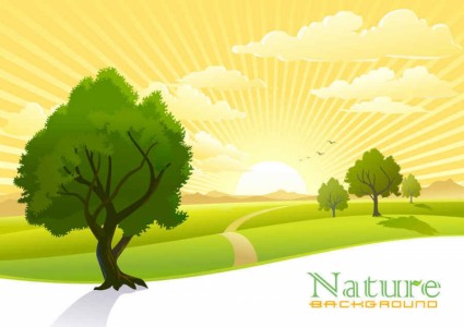 Nature sky scenery vector background 01 scenery beautiful background   