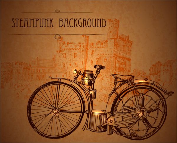 Vintage steampunk background design vector 03 vintage steampunk background   