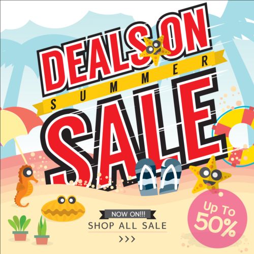 Summer big sale poster creative vector 05 summer sale poster creative   