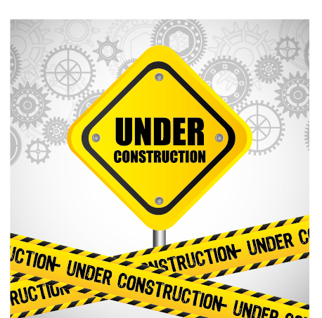 Under construction warning background vector set 08 warning Under construction background   
