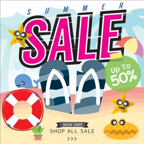 Summer big sale poster creative vector 04 summer sale poster creative   