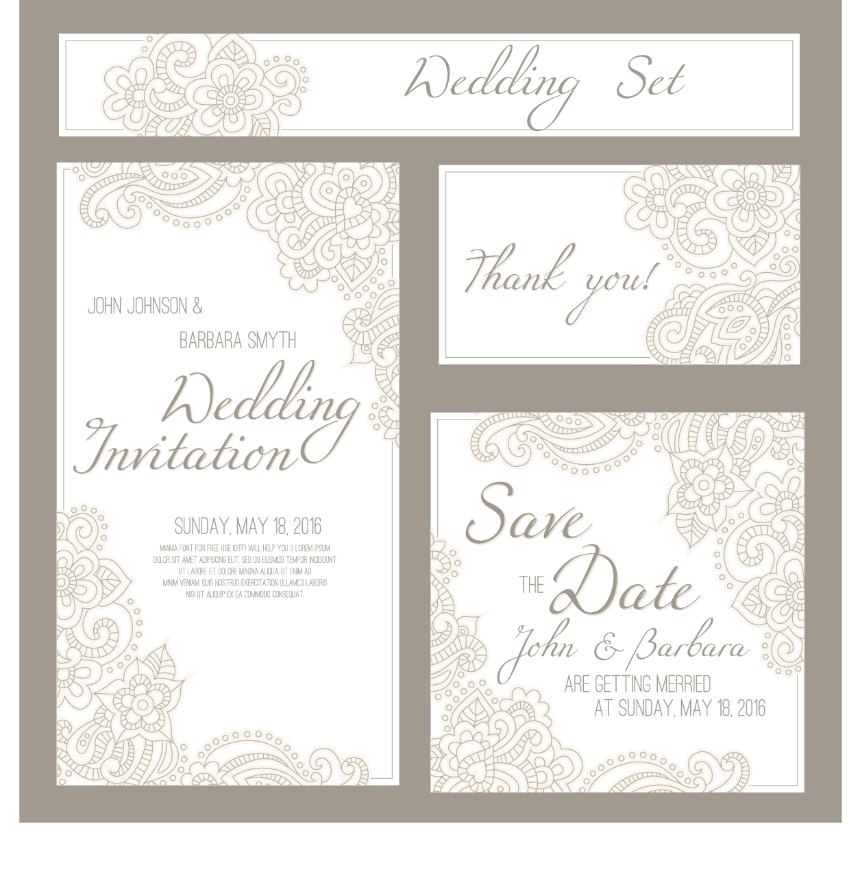 Wedding invitation card with banner vector wedding invitation card banner   