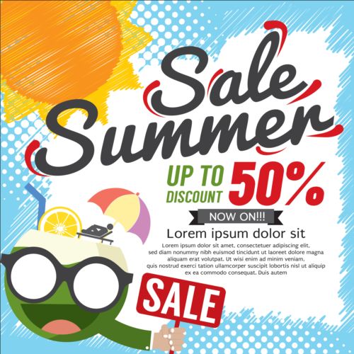 Summer big sale poster creative vector 03 summer sale poster creative   