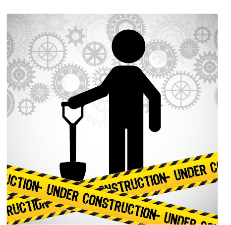 Under construction warning background vector set 06 warning Under construction background   