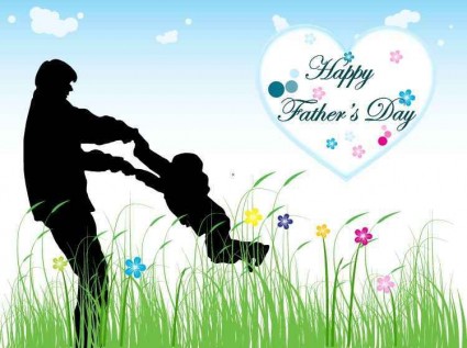 Father day background shiny vector set shiny father day background   