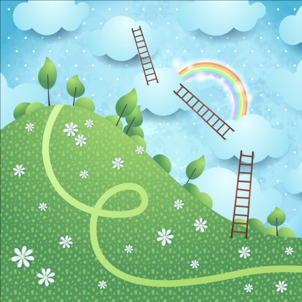 Beautiful countryside scenery cartoon vector 11 scenery countryside cartoon beautiful   