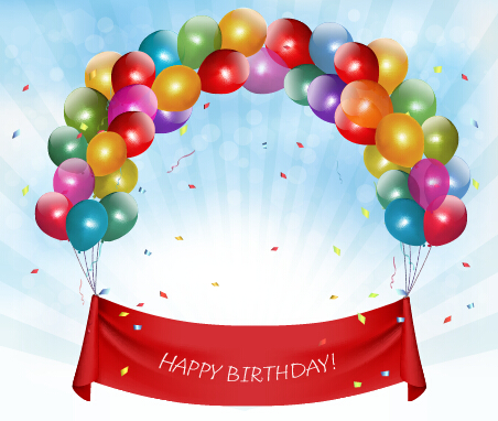 Happy birthday colorful balloons art background vector 02 happy birthday colorful birthday balloons background   