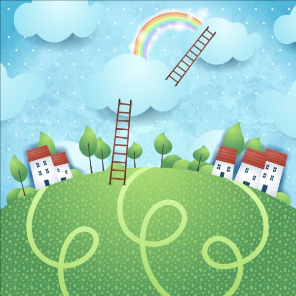 Beautiful countryside scenery cartoon vector 10 scenery countryside cartoon beautiful   