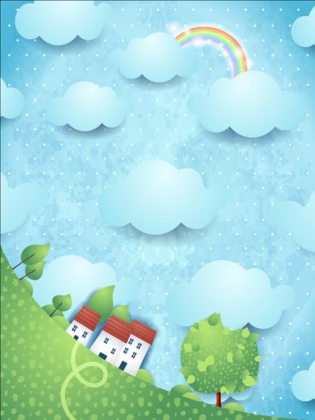 Beautiful countryside scenery cartoon vector 09 scenery countryside cartoon beautiful   