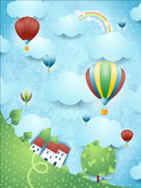 Beautiful countryside scenery cartoon vector 08 scenery countryside cartoon beautiful   