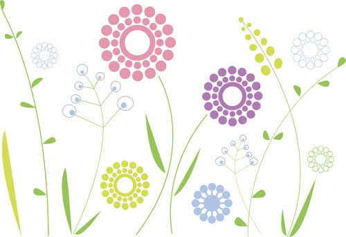 Simple floral vector material simple material floral   