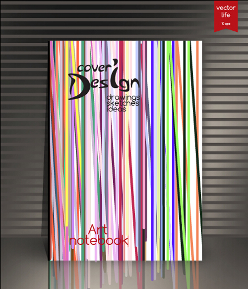 Abstract styles botebook cover design vector 05 styles cover botebook abstract   