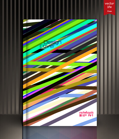 Abstract styles botebook cover design vector 04 styles cover botebook abstract   