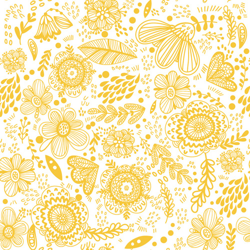 Floral gentle pattern hand drawn vector 03 pattern hand drawn gentle floral   