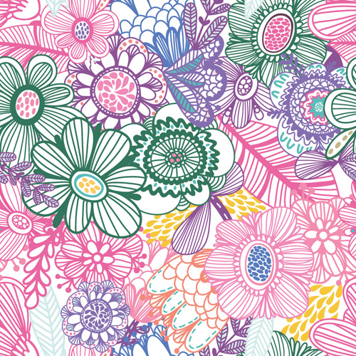 Floral gentle pattern hand drawn vector 02 pattern hand drawn gentle floral   