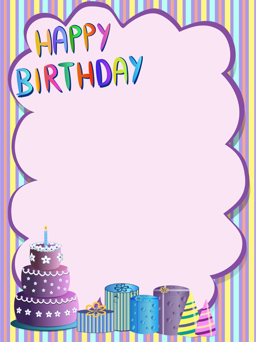 Cute happy birthday greeting card vector 01 happy greeting cute card birthday   