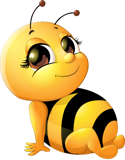 Bee baby cute vector set 03 cute bee baby   