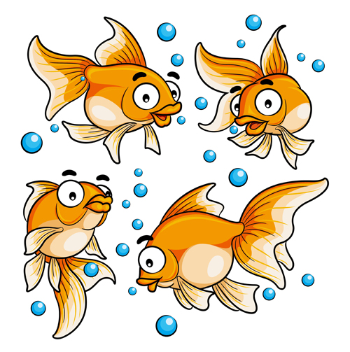 Goldfish cartoon vector design goldfish cartoon   