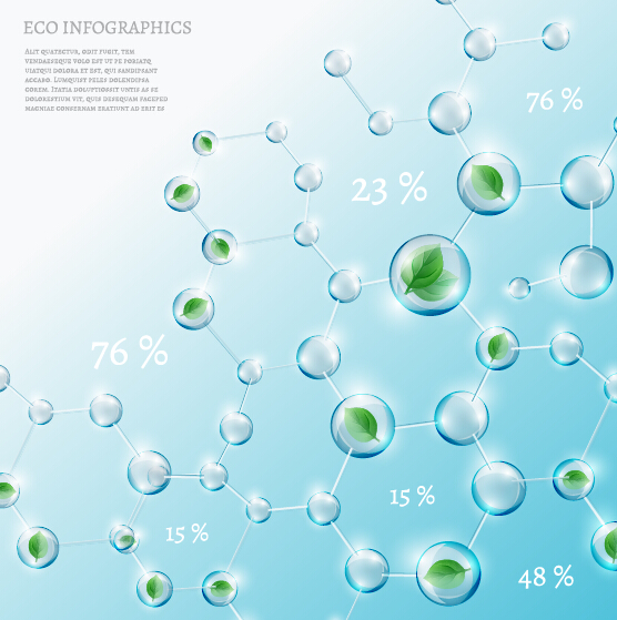 Eco Infographics with bubble vectors 10 infographics eco bubble   