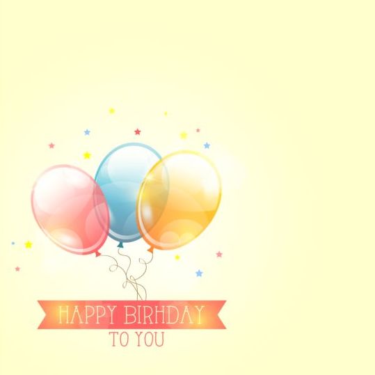 Shiny balloon with birthday background vector 02 shiny birthday balloon background   