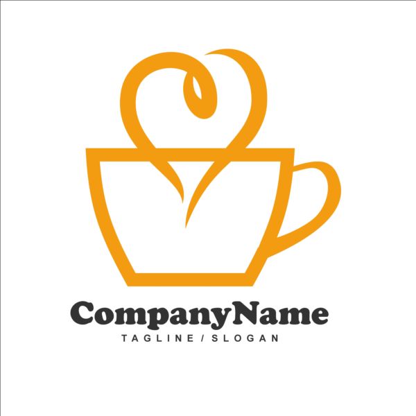 Tea yellow logos design vector yellow tea logos   